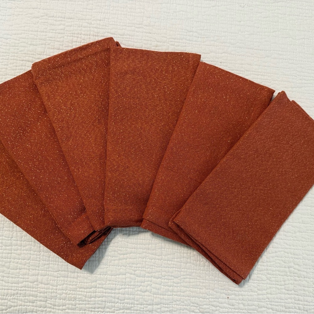 #2- Cynthia Rowley Metallic Rust Napkins